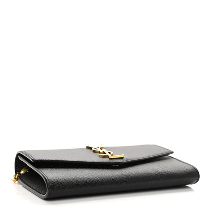 Saint Laurent Grain De Poudre Uptown Chain Wallet Black 5 of 11
