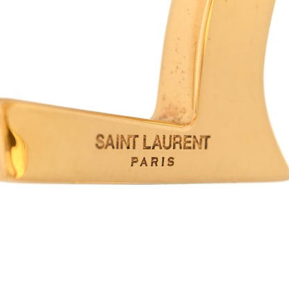 Saint Laurent Brass Monogram Medium Cuff Bracelet Gold 4 of 8