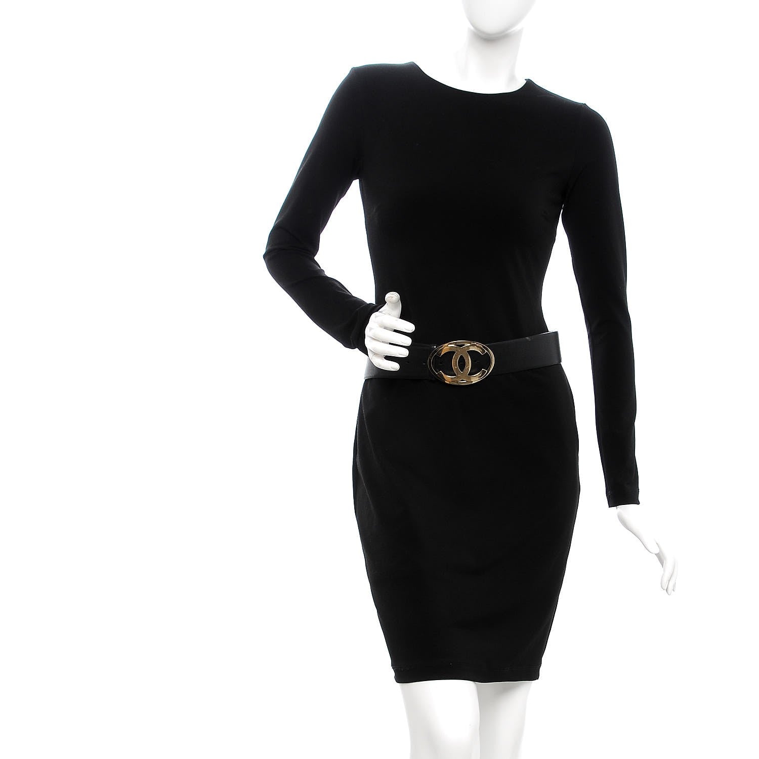 Chanel Calfskin CC Belt 80 32 Black 2 of 8