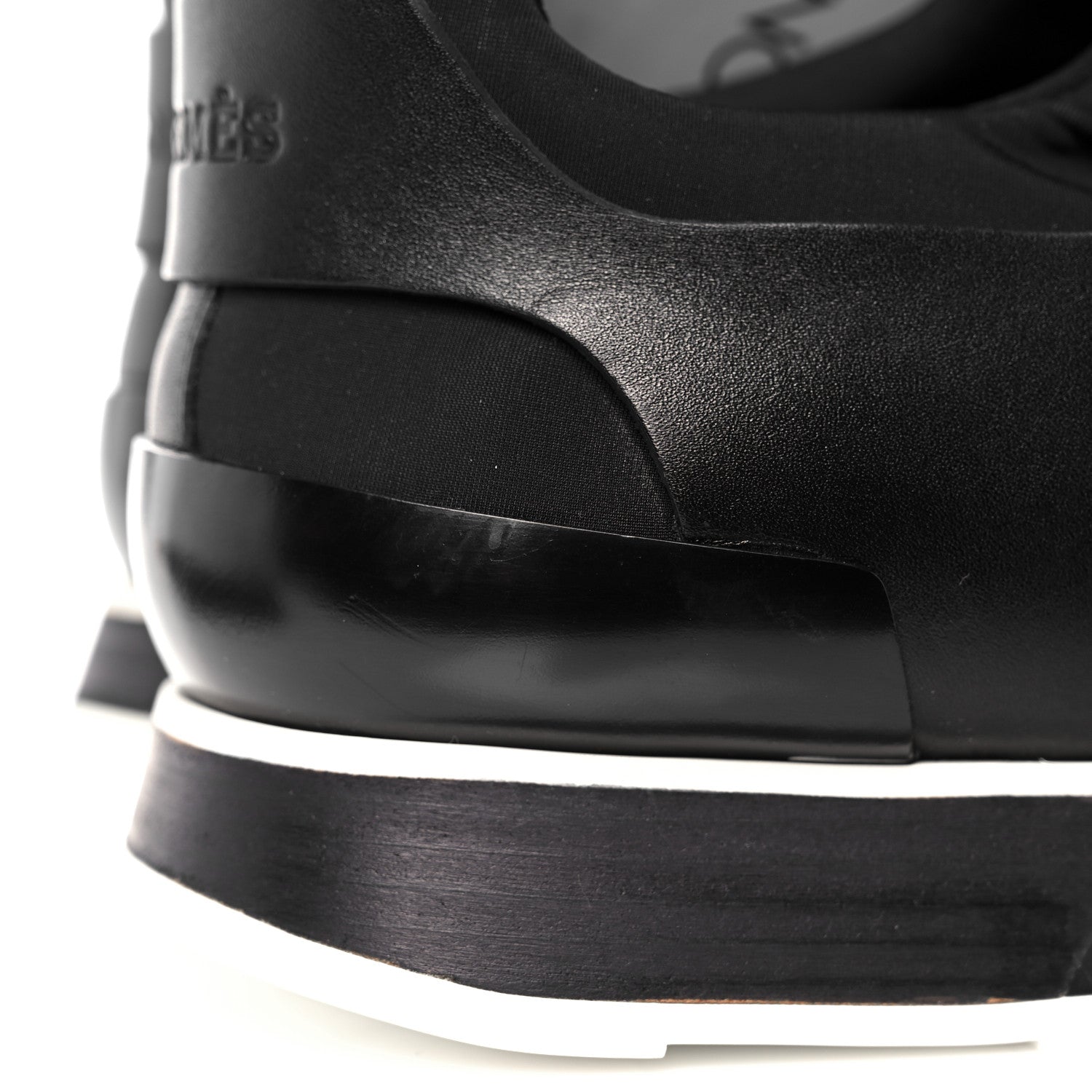 Hermes Technical Canvas Calfskin Goatskin Mens Player Sneakers 41 Black 9 of 10