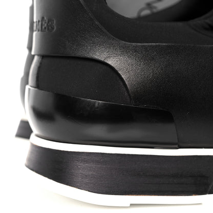 Hermes Technical Canvas Calfskin Goatskin Mens Player Sneakers 41 Black 9 of 10