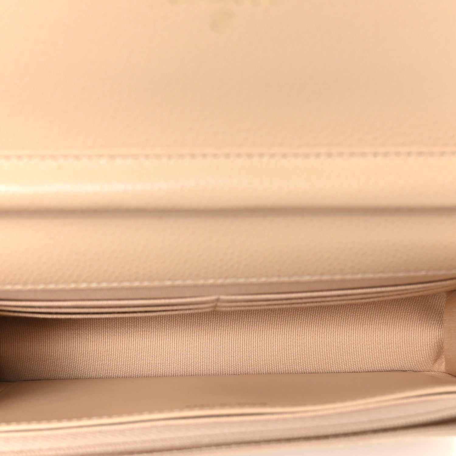 Chanel Caviar Quilted Wallet on Chain WOC Beige 5 of 12