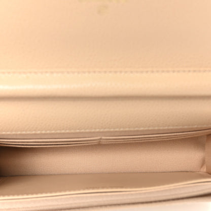 Chanel Caviar Quilted Wallet on Chain WOC Beige 5 of 12