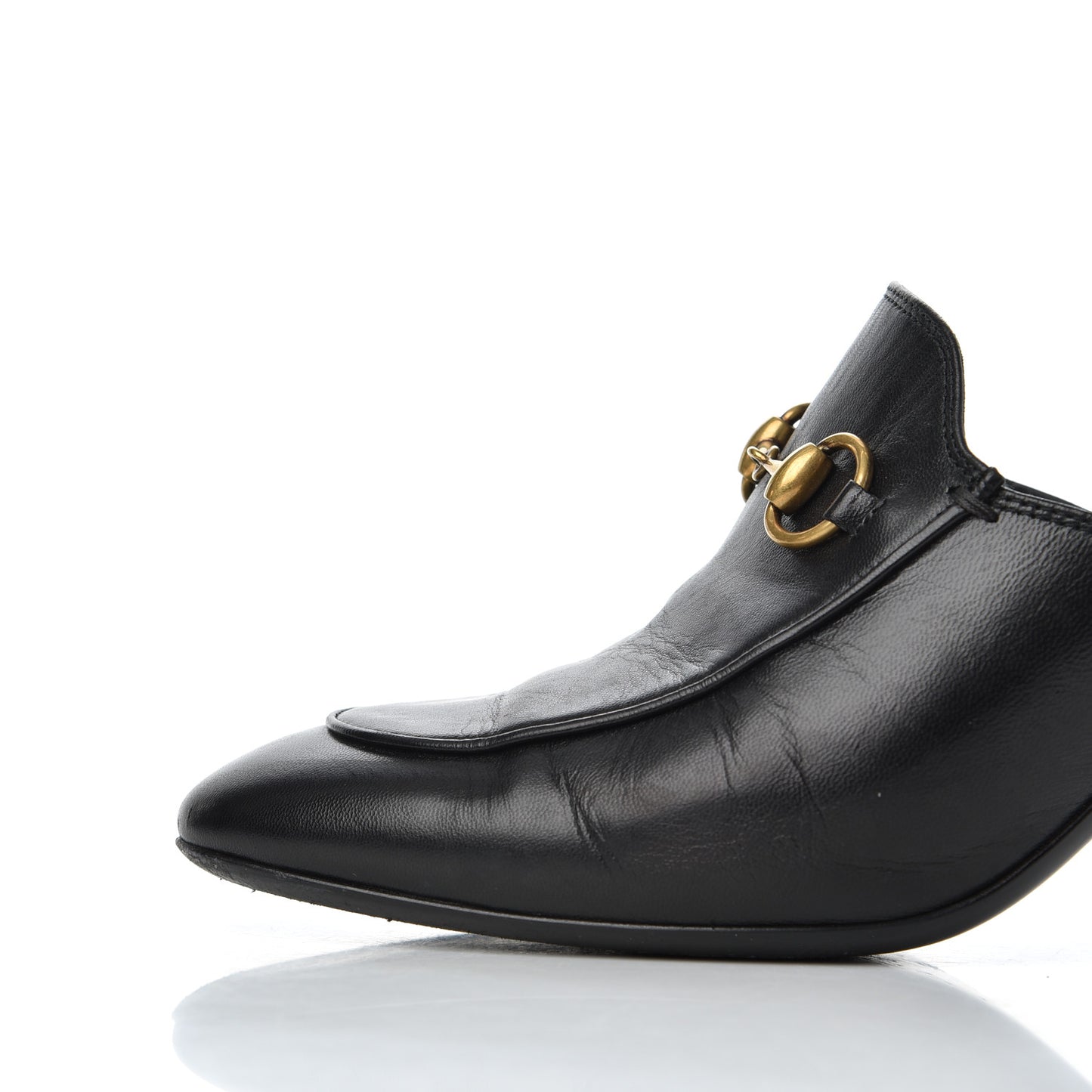 Malaga Kid Horsebit Princetown Mid Heel Mules 36.5 Black