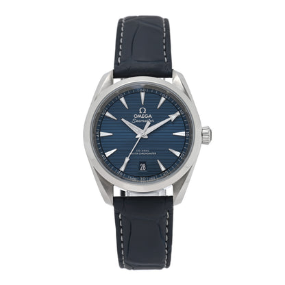 Omega Stainless Steel Alligator 38mm Seamaster Aqua Terra Co-Axial Automatic Watch Blue 220.13.38.20.03.001 1 of 5