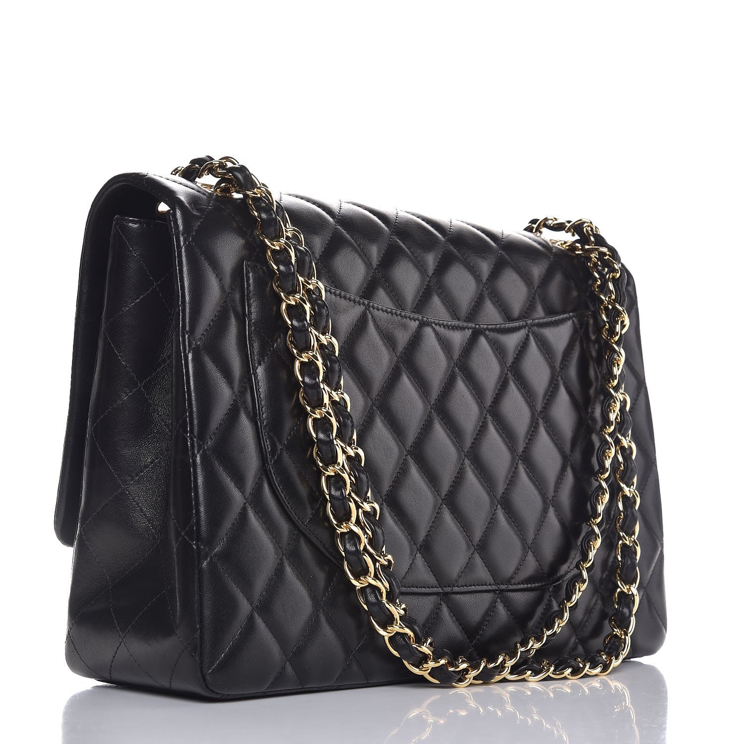 Chanel Lambskin Quilted Maxi Single Flap Black 3 of 9