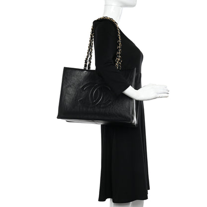 Chanel Shiny Aged Calfskin Shopping Bag Black 2 of 10