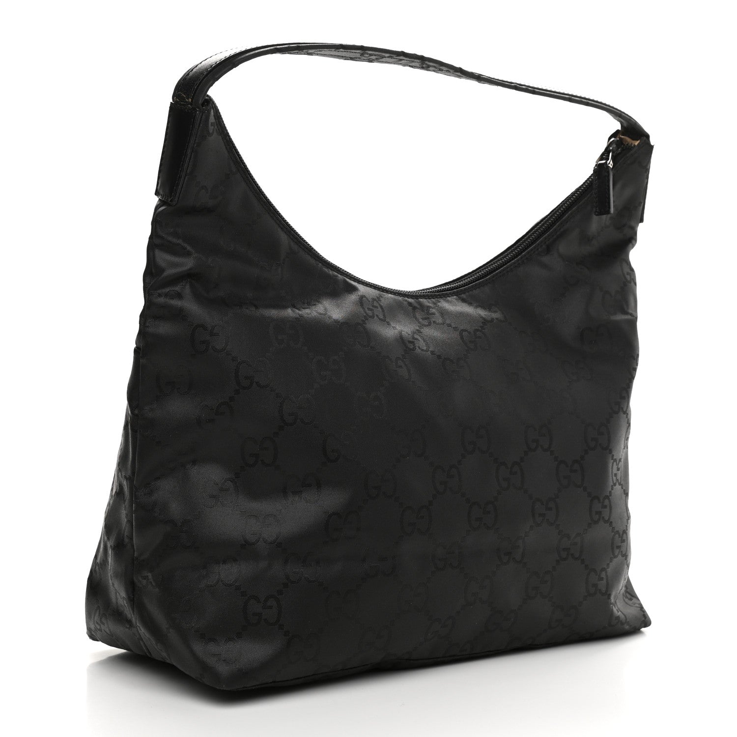 Gucci Nylon Monogram Hobo Black 3 of 9