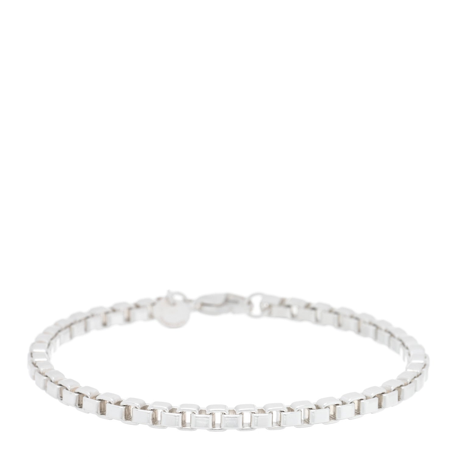 Tiffany Sterling Silver 4mm Venetian Link Bracelet 1 of 3