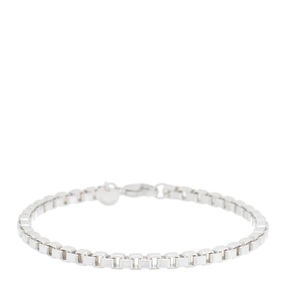 Tiffany Sterling Silver 4mm Venetian Link Bracelet 1 of 3