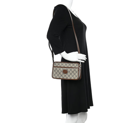 Gucci GG Supreme Monogram Azalea Calfskin Mini Retro Interlocking G Shoulder Bag Beige Ebony Brown Sugar 2 of 11