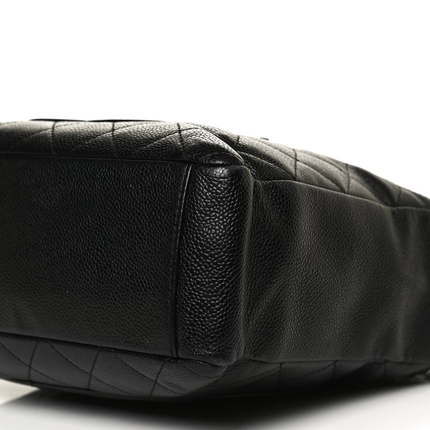 Caviar Quilted Petit Shopping Tote PST Black
