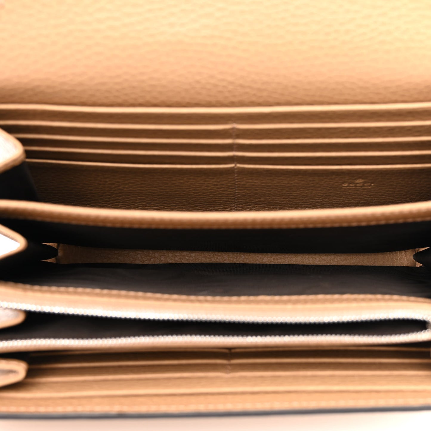 Dollar Calfskin Crystal Mini Dionysus Chain Wallet Natural Tan Black Diamond