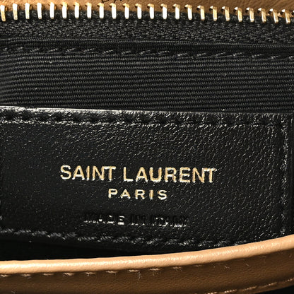 Saint Laurent Calfskin Y Quilted Monogram Toy Loulou Crossbody Bag Latte 5 of 8