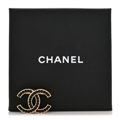 Chanel Bead CC Brooch Black Light Gold 4 of 4