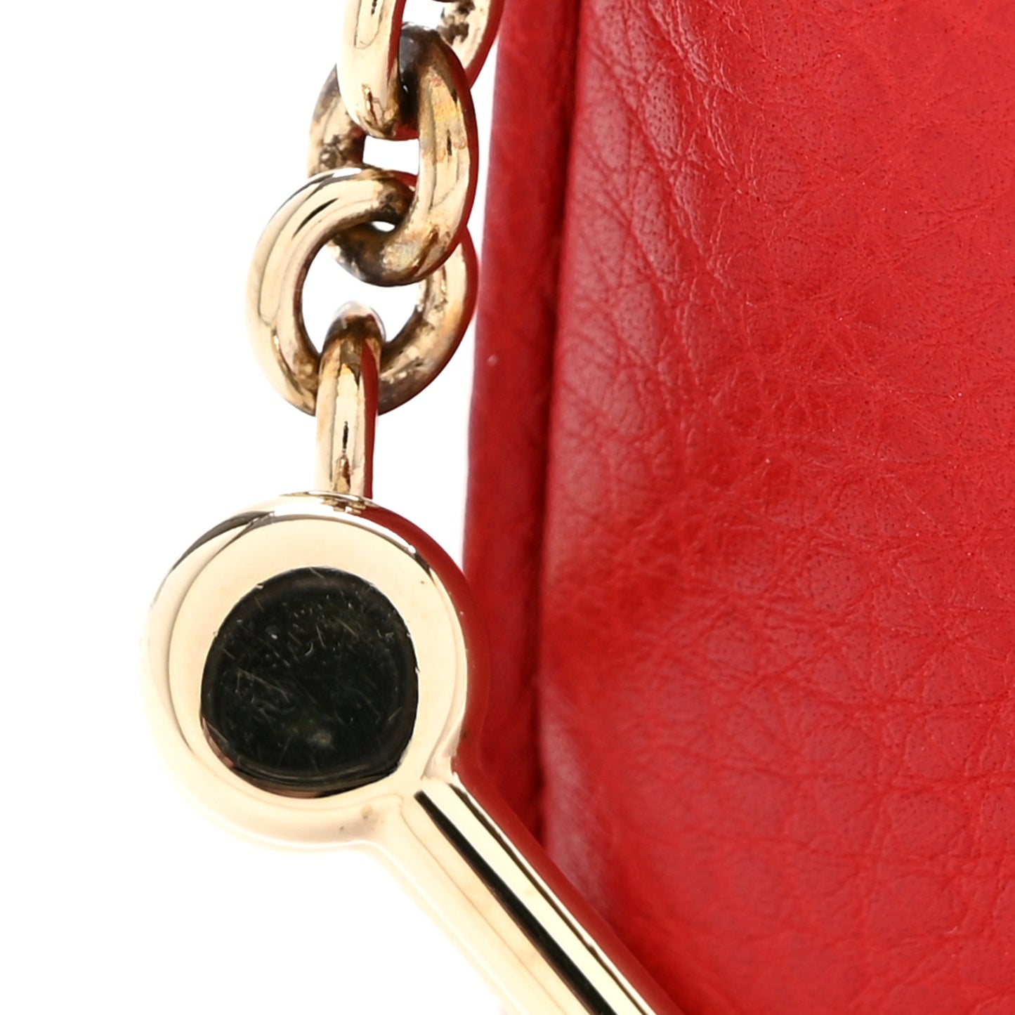 Pebbled Calfskin Soho Key Case Red Red