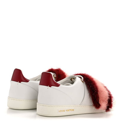 Louis Vuitton Calfskin Mink Fur Frontrow Sneakers 41 White 5 of 9