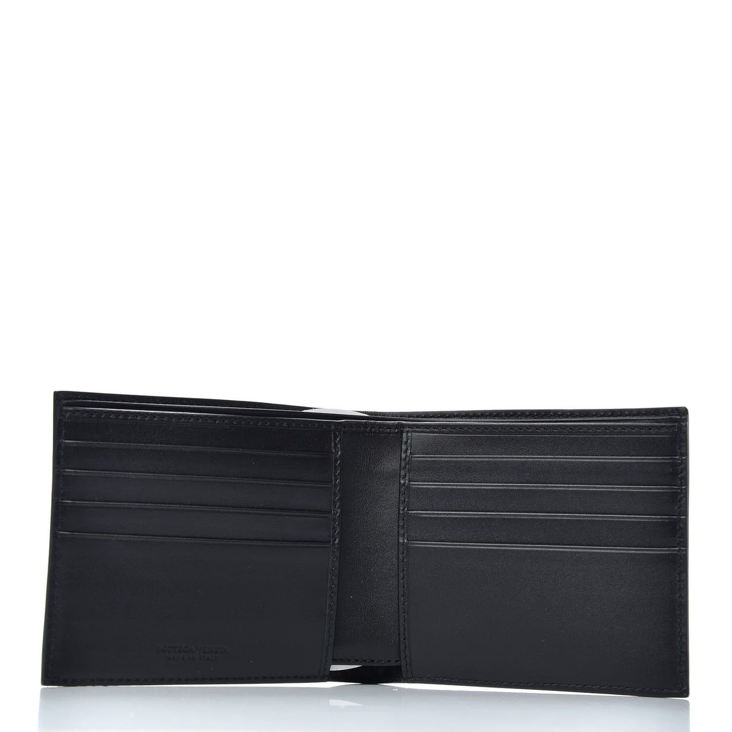 Nappa Intrecciato Bi-Fold Wallet Black