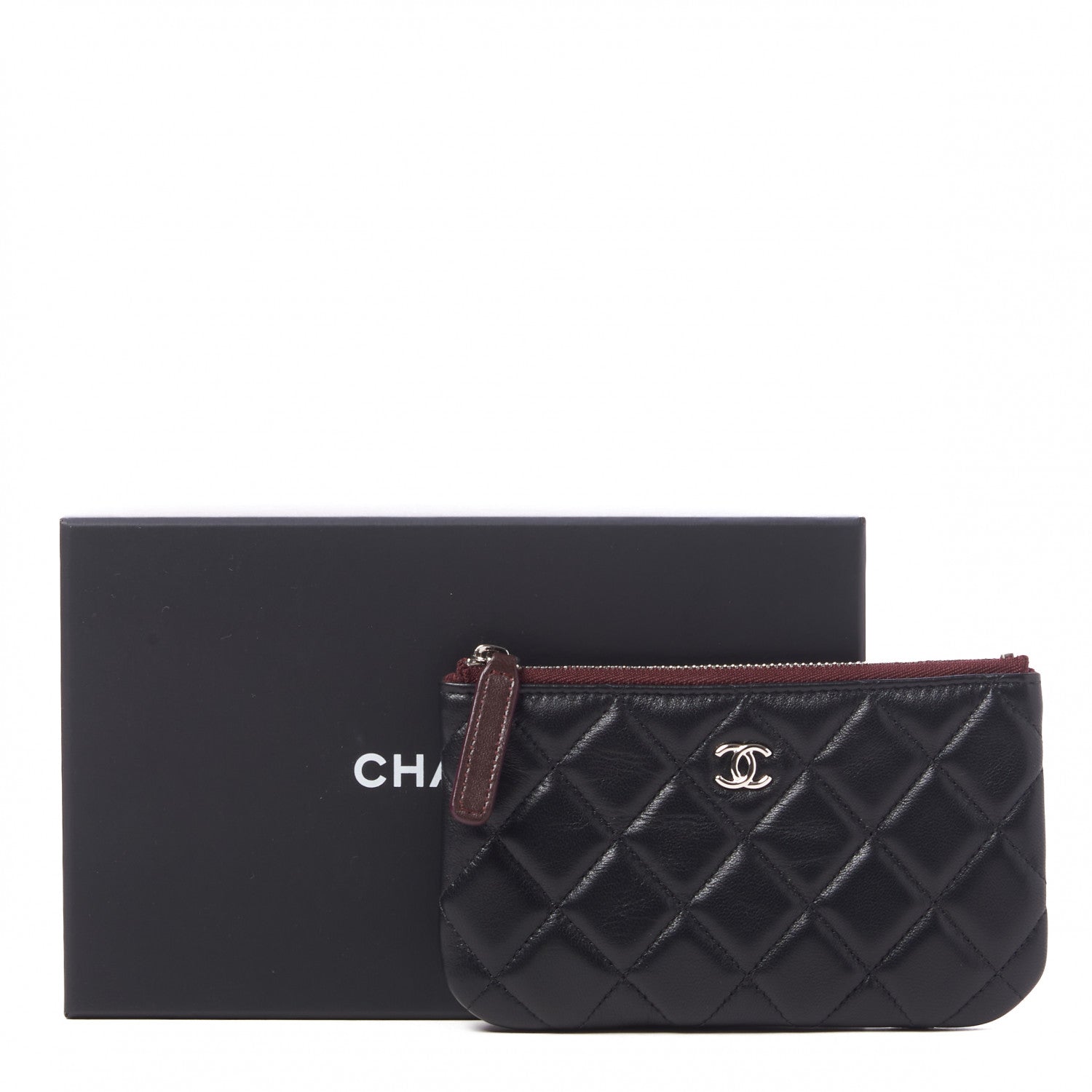 Chanel Lambskin Quilted Small Cosmetic Case Black 10 of 10