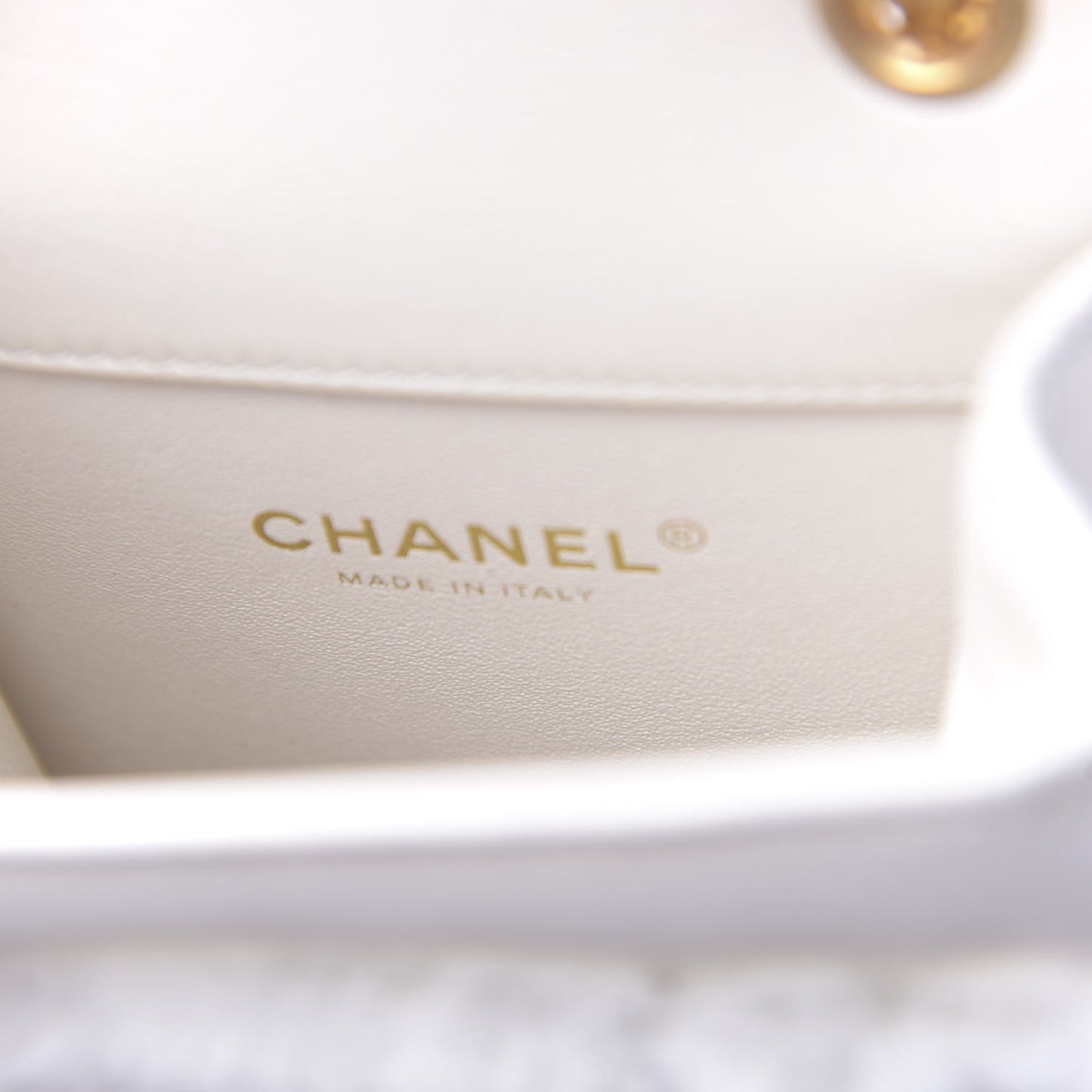 Shearling Lambskin Aged Calfskin Quilted 2.55 Reissue Mini North South Flap White