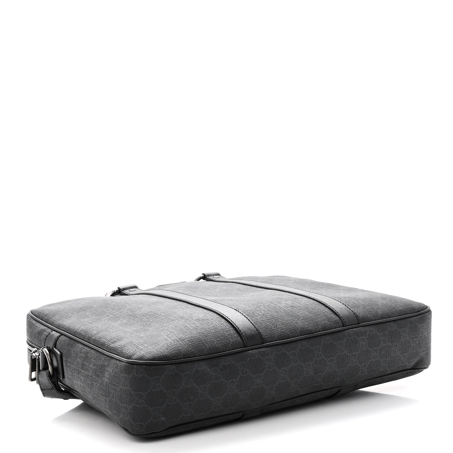 GG Supreme Monogram Briefcase Black Grey