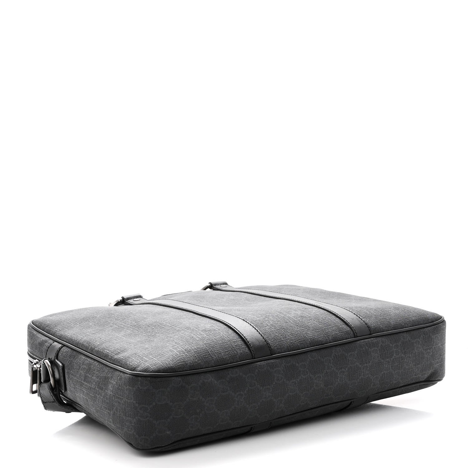 Gucci GG Supreme Monogram Briefcase Black Grey 4 of 12