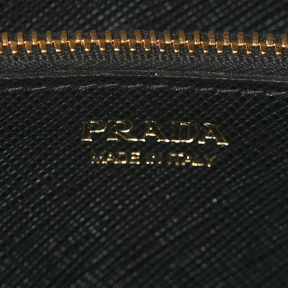 Prada Tessuto Nylon Soft Calf Continental Flap Wallet Black 8 of 8