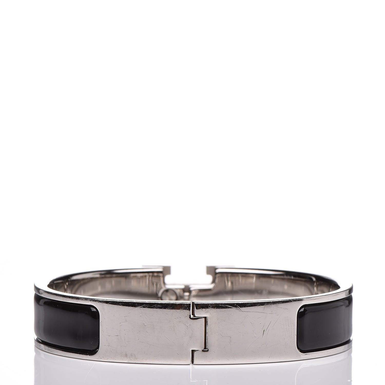 Hermes Enamel Narrow Clic Clac H Bracelet PM Black 3 of 5