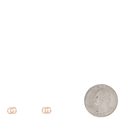 Gucci 18K Rose Gold Running GG Stud Earrings 2 of 4