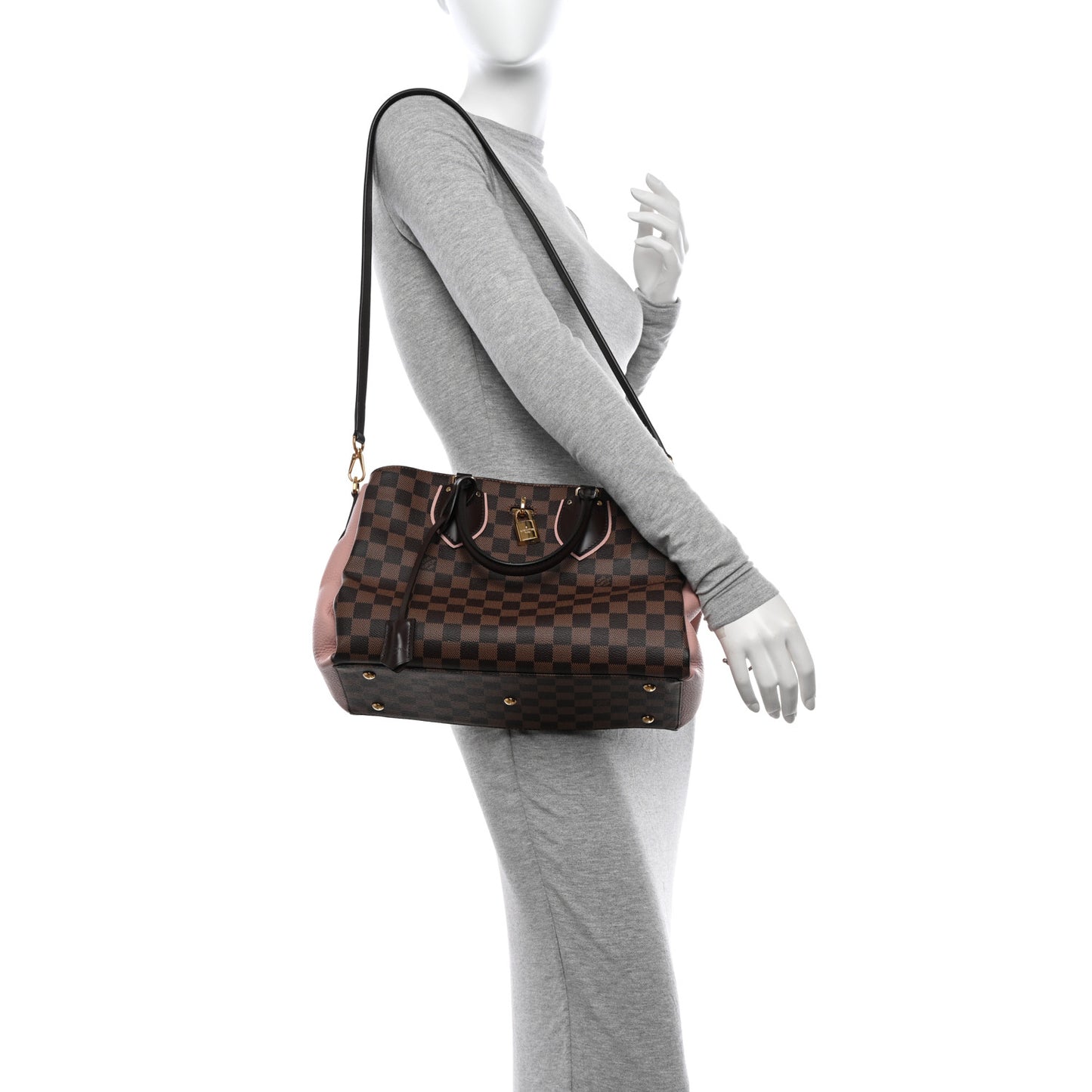 Cuir Taurillon Damier Ebene Normandy Magnolia