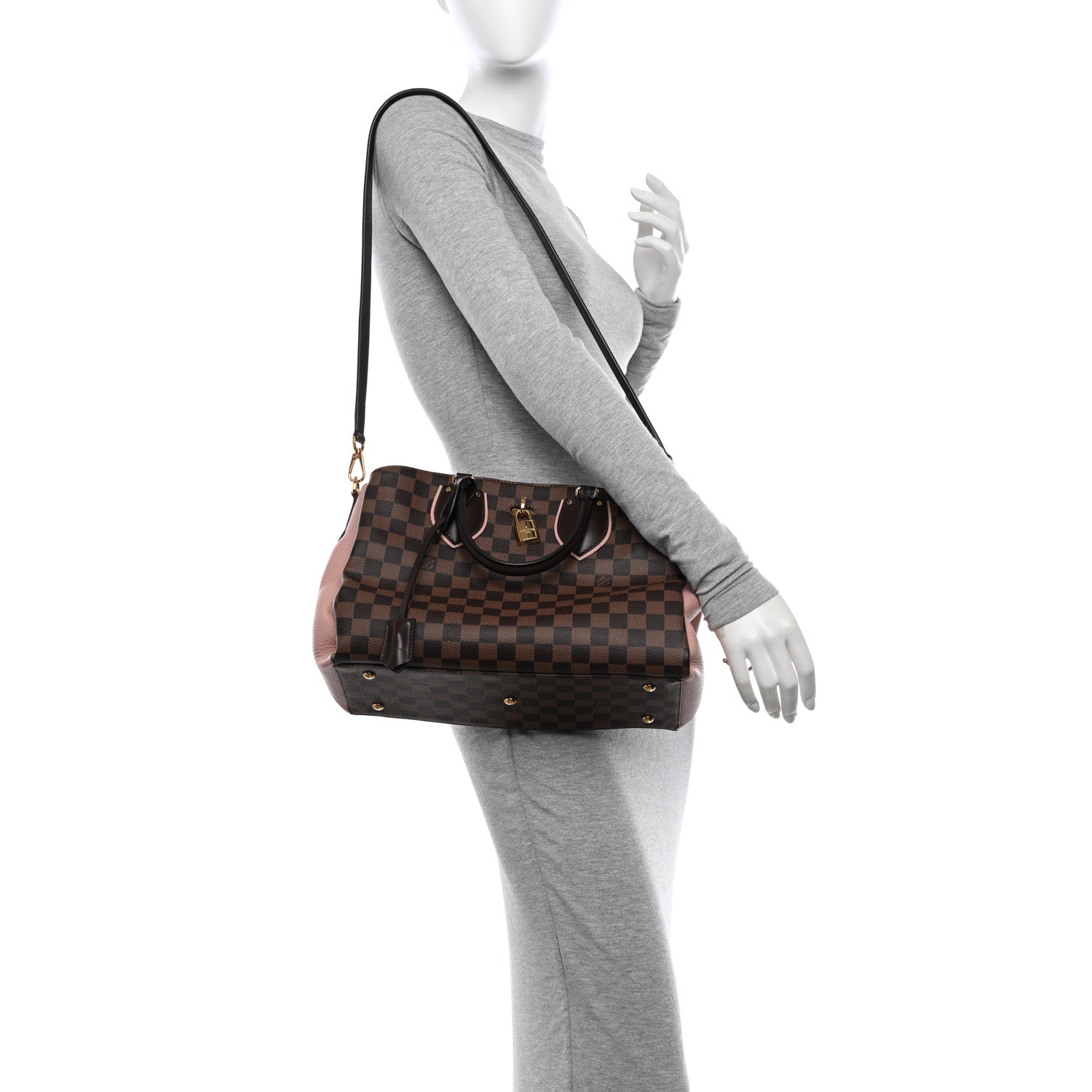 Louis Vuitton Cuir Taurillon Damier Ebene Normandy Magnolia 2 of 11