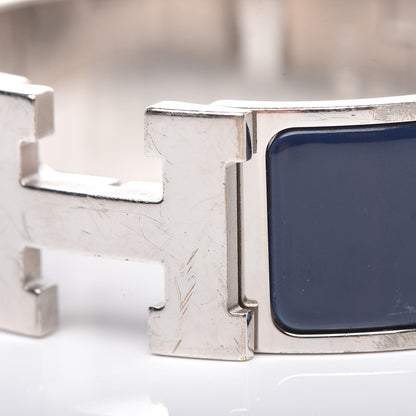 Hermes Enamel Wide Clic Clac H Bracelet PM Indigo 6 of 9