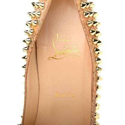 Christian Louboutin Patent Bloom Print Lady Peep Spikes 150 Pumps 37.5 Multicolor 7 of 8