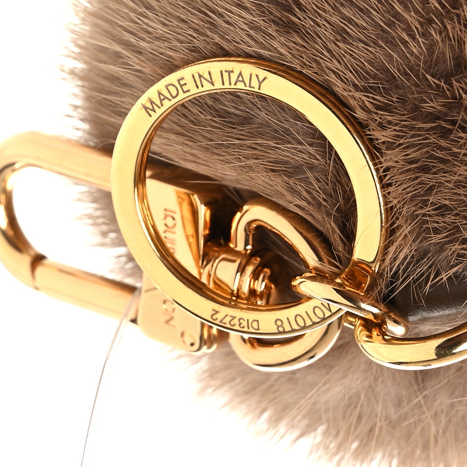 Louis Vuitton Mink Fur Lovely Vision Bag Charm Key Holder Brown