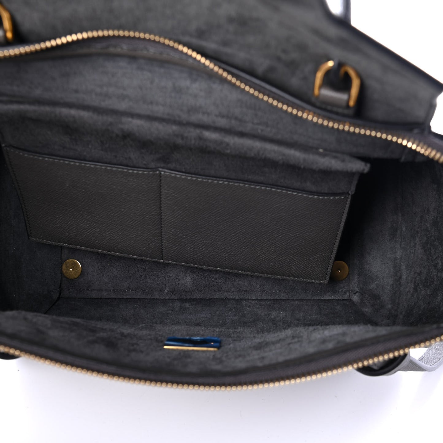 Grained Calfskin Mini Belt Bag Grey