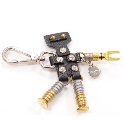 Prada Saffiano Robot Trick Keychain 1 of 5