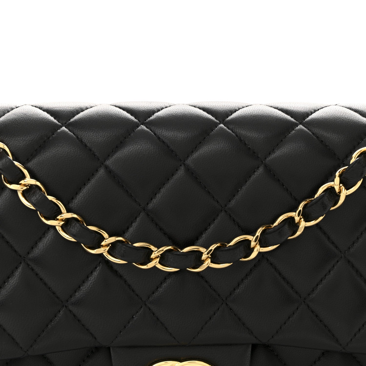 Chanel Lambskin Quilted Medium Double Flap Black 7 of 11