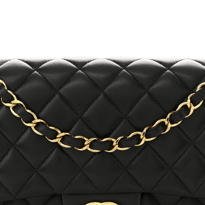 Chanel Lambskin Quilted Medium Double Flap Black 7 of 11