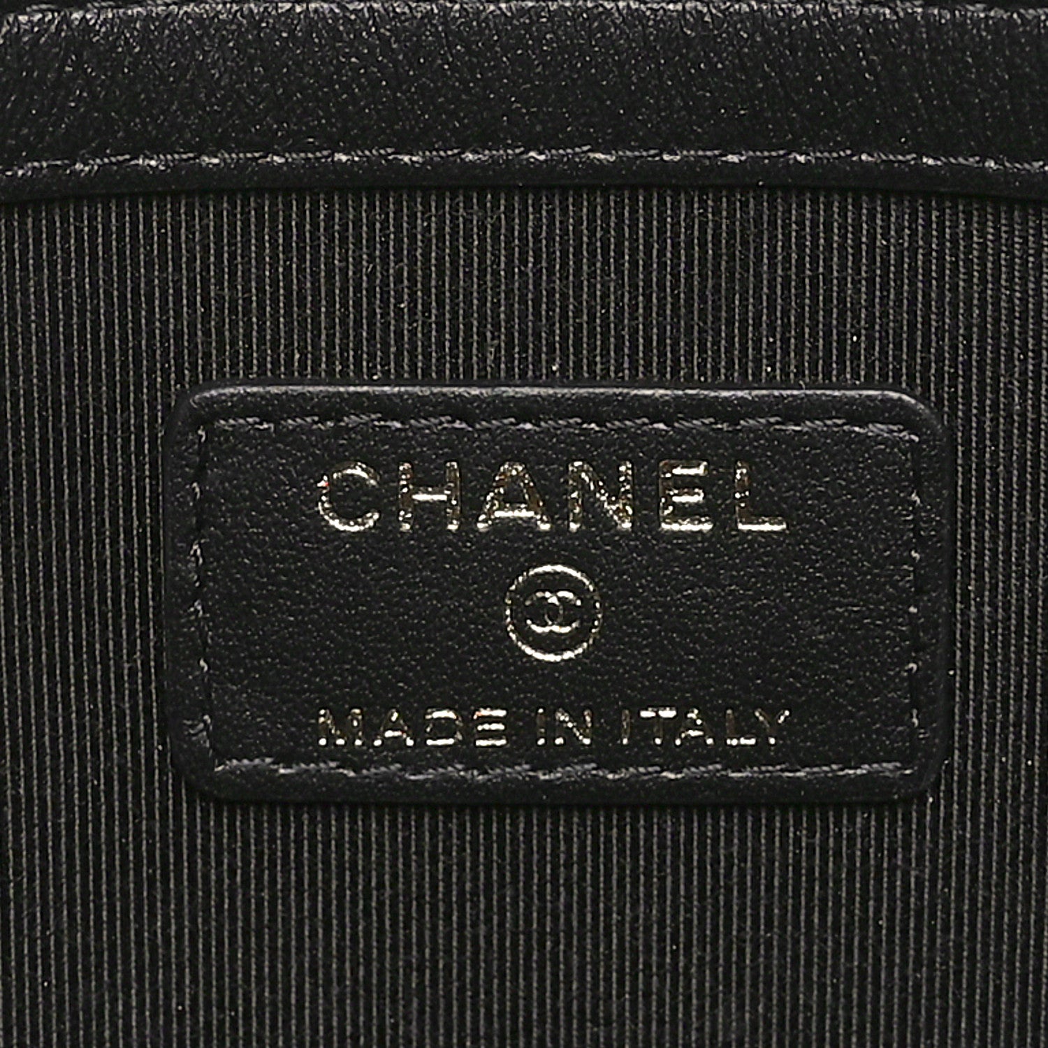 Chanel Calfskin Quilted Pearl Medium Cosmetic Case Black 6 of 9