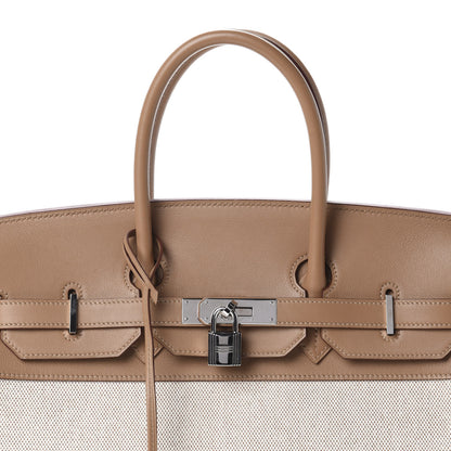 Hermes Toile Swift Birkin 35 Biscuit 10 of 10