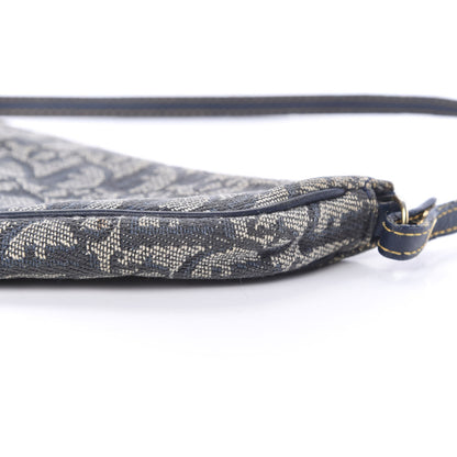 Christian Dior Monogram Mini Saddle Pochette Navy 9 of 13