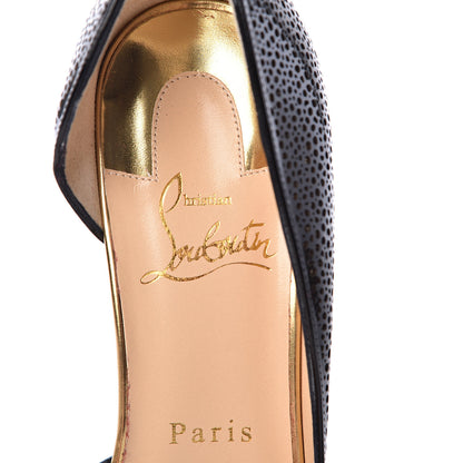 Christian Louboutin Patent Glitter Galupump 70 Pumps 36.5 Black Gold 5 of 8