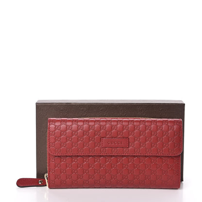 Gucci Soft Microguccissima Continental Zip Wallet Red 9 of 9