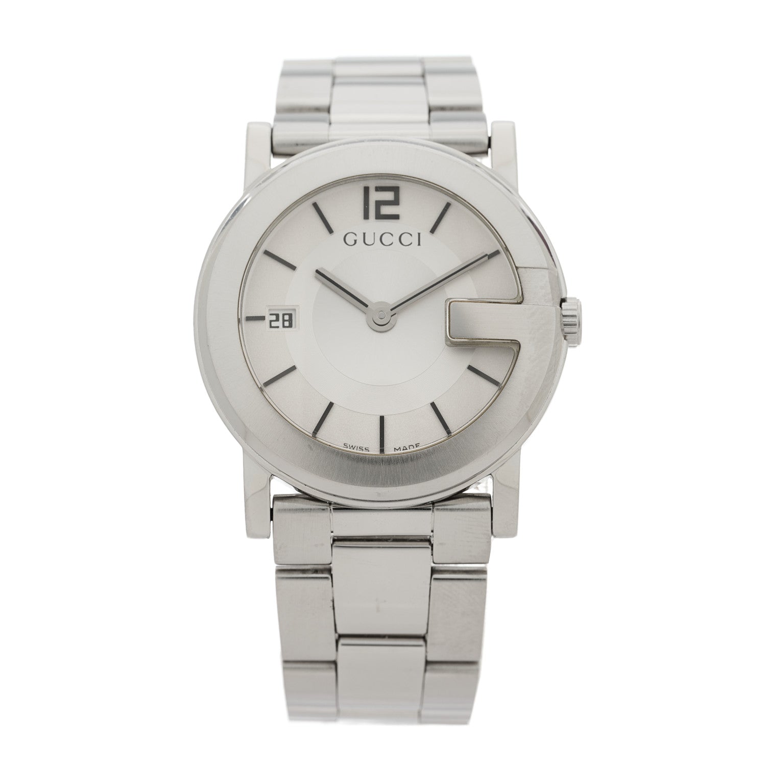 Gucci Stainless Steel 36mm G-Round Quartz Watch White 1 of 5