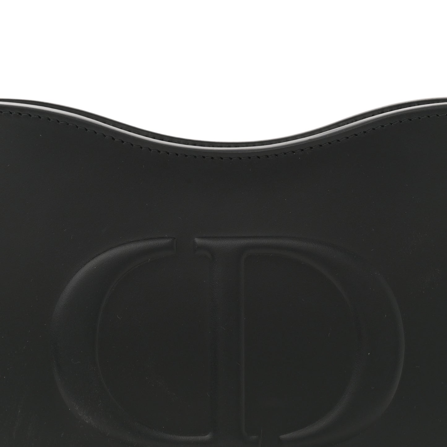 Calfskin CD Signature Mini Hobo Bag Black