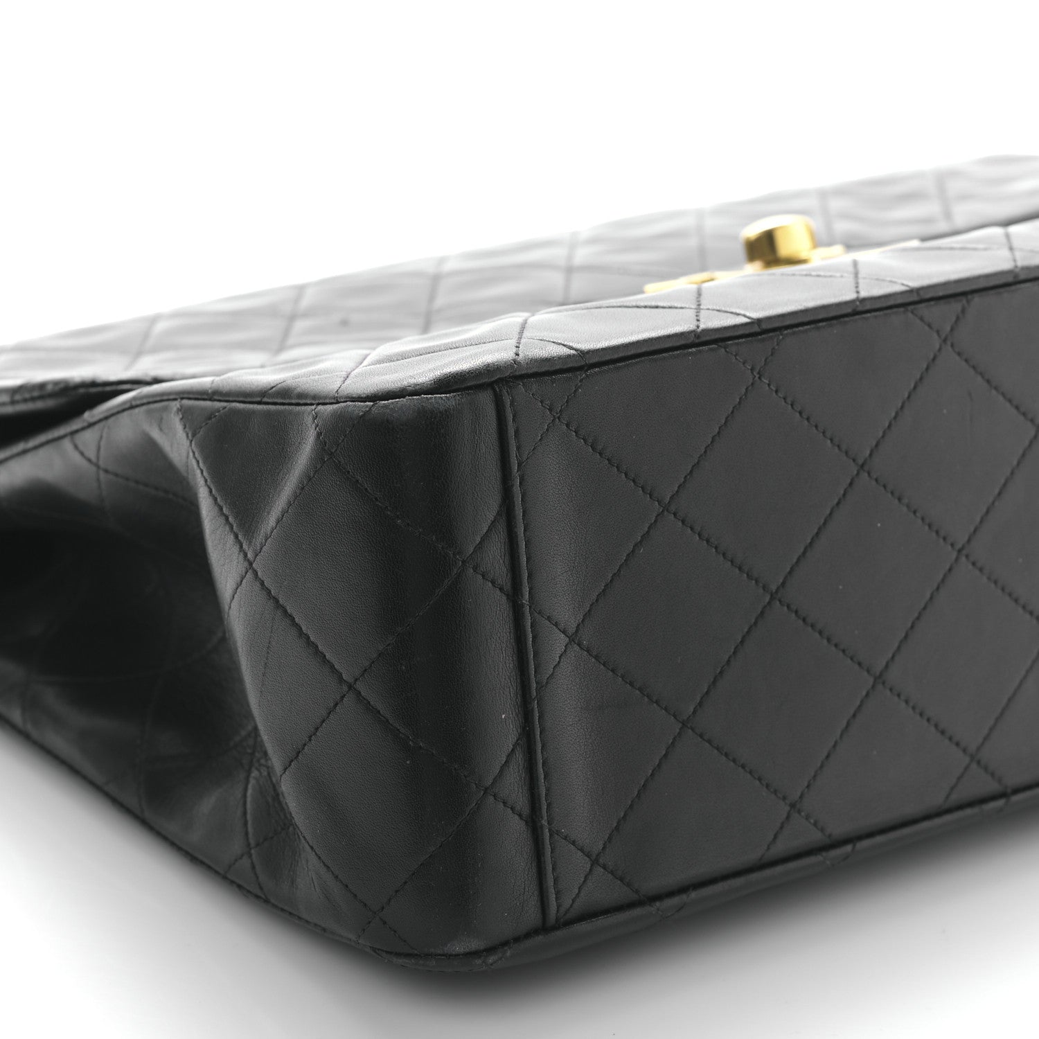 Chanel Lambskin Quilted XL Jumbo Single Flap Black 9 of 10
