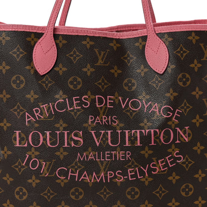 Louis Vuitton Monogram Articles de Voyage Ikat Neverfull GM Rose Velours 8 of 11