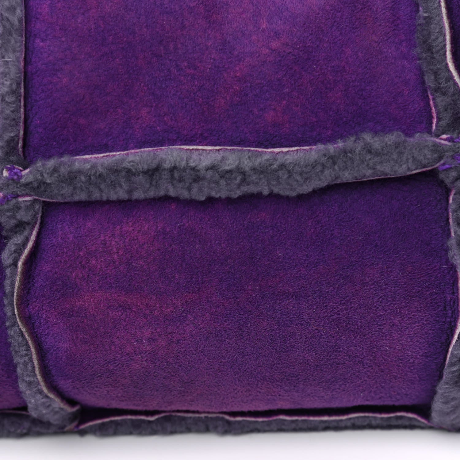 Chanel Shearling Patchwork Mademoiselle Messenger Purple 9 of 11