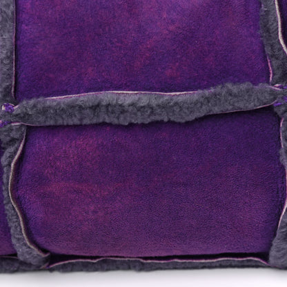 Chanel Shearling Patchwork Mademoiselle Messenger Purple 9 of 11