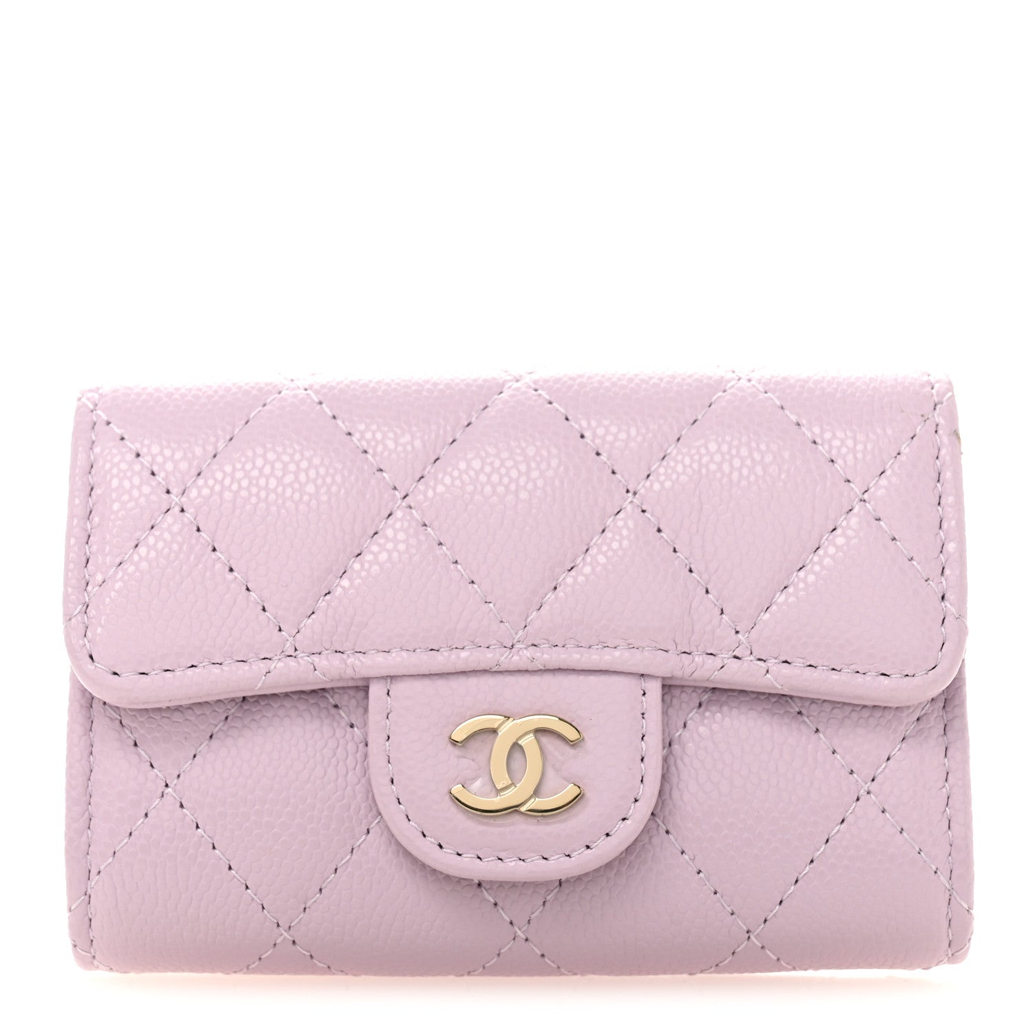 Chanel Caviar Quilted Classic 4 Key Holder Wallet Light Purple 1 of 9